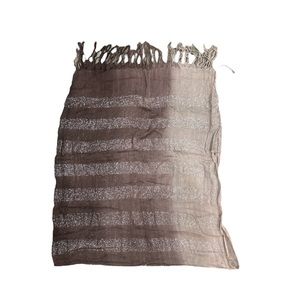 Ombré Glitter Striped Scarf